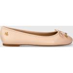 Designer Női Lezser Gumi Rózsaszín Ralph Lauren Balerina cipők 36-os méretben 