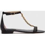 Designer Női Elegáns Bőr Fekete Ralph Lauren Nyári cipők 37-es méretben 