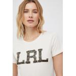 Designer Női Bézs Ralph Lauren Kereknyakú Rövid ujjú pólók XS-es 