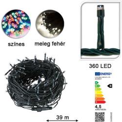 LED fényfüzér választható méretben és színben-360 LED-es -színes