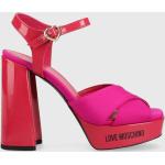 Designer Női Szexi Gumi Rózsaszín Moschino Tűsarkú cipők 41-es méretben 