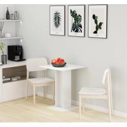 magasfényű fehér forgácslap bisztróasztal 60 x 60 x 75 cm