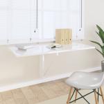 Magasfényű Fa Fehér Összehajtható Összecsukható asztalok 