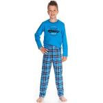 Fiú Kockás Gumi Kék Taro Gyerek pizsamák 110-es méretű 