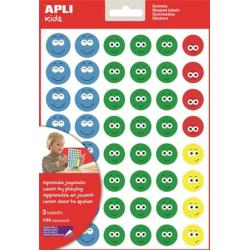 Matrica, emoji, APLI Kids Stickers, boldog arcok (LCA14226)