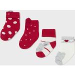 Elasztán Piros Gyerek zoknik 4 darab / csomag 1 hónaposoknak 