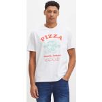 Férfi Feliratos Fehér Medicine Garfield Kereknyakú Pizza motívumos Feliratos pólók L-es 