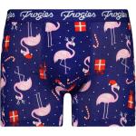 Férfi Kék Frogies Flamingó motívumos Sztreccs boxerek Karácsonyra M-es 