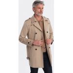 Men's mid-season coat - dark beige C269