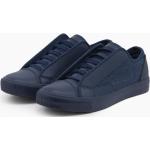 Men's short sneakers in combined materials - navy blue OM-FOSL-0114