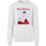Merchcode Tréning póló 'Merry Christmas Cat' vegyes színek / fehér