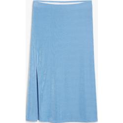 Midi skirt with side slit - Blue