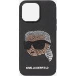Strasszos Női Elegáns Fekete Karl Lagerfeld iPhone tokok 