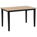 Modern Étkezõasztal Természetes Fa És Fekete 120x75 cm HOUSTON