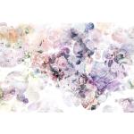 Modern romantikus virágmintás tapéta, 368x248 cm, lila-rózsaszín - ROMANCE - Butopêa