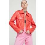 Designer Női Piros Moschino Béléses Bőrkabátok Báránybőr XS-es 