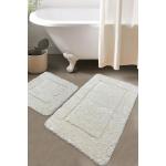 Törtfehér árnyalatú Fürdőszoba szőnyegek 2 darab / csomag 