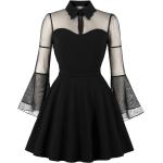 Női Vintage Szövet Fekete Nyári Midi Nyári ruhák Moletteknek Esküvőre Plusz méretes 