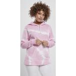 Női Streetwear Batikolt Rózsaszín Urban Classics Kapucnis pulóverek 