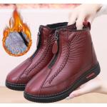 Női Klasszikus Piros Téli Bélelt Magasszárú cipők Vegán összetevőkből Fűzős kapoccsal Szarvasbőr 