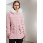 Női Klasszikus Poliészter Rózsaszín Téli Hosszu ujjú Szennyeződés-ellenálló anyagból Parka kabátok Moletteknek - Vízálló - Szélálló Plusz méretes 