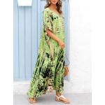Női Lezser Szövet Világos zöld árnyalatú Nyári Maxi Maxi ruhák Moletteknek Egy méretű 