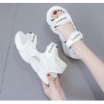 Női Lezser Fehér Nyári Nyári cipők Tépőzáras kapoccsal - 3-5 cm-es sarokkal 