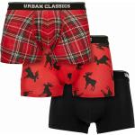 Férfi Streetwear Piros Urban Classics Sztreccs boxerek 3 darab / csomag L-es 