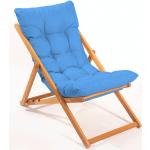 Összecsukható kerti szék, kék párnával - OMBRE - Butopêa