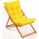 Összecsukható kerti szék, sárga párnával - OMBRE - Butopêa
