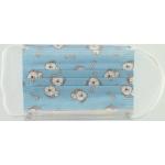Orvosi kutyamintás kék szájmaszk - 10 darab/csomag - 9 cm