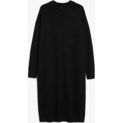 Oversized midi knit dress - Black