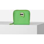Női Nylon Zöld Karl Lagerfeld Cipzáras pénztárcák Fenntartható forrásból 