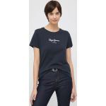 Női Feliratos Fekete Pepe Jeans Kereknyakú Feliratos pólók XS-es 