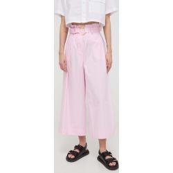 Pinko pamut nadrág rózsaszín, magas derekú culotte, 103006.A1N3