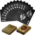 Póker műanyag kártya - gold/fekete