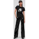 Fodros Női Monokróm Buklé Fekete Karl Lagerfeld Rövid ujjú pólók Fenntartható forrásból Bio összetevőkből XS-es 