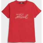 Strasszos Női Klasszikus Piros Karl Lagerfeld Ujjatlan pólók Fenntartható forrásból M-es 