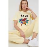 Designer Női Sárga Polo Ralph Lauren Kereknyakú Pólók XS-es 