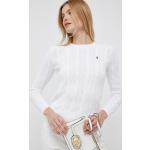Designer Női Klasszikus Szövet Fehér Polo Ralph Lauren Hosszu ujjú Kereknyakú Téli divat cikkek XS-es 