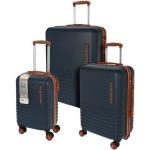 Műanyag Kék Utazó bőröndök 3 darab / csomag akciósan 