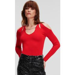 Pulóver Karl Lagerfeld Cut Out Knit Sweater