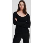 Női Lezser Fekete Karl Lagerfeld Hosszu ujjú Szív alakú Kötött pulóverek XS-es 