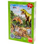 Színes Dino Dinoszauroszok 100    darabos  Puzzle-k 5 - 7 éves korig 