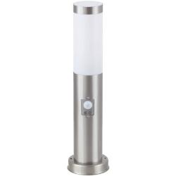 Rábalux Inox torch kültéri mozgásérzékelõs állólámpa - ezüst - 45 cm