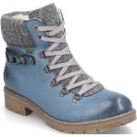 Női Lezser Kék Rieker Téli Vízlepergető Téli cipők Fűzős kapoccsal 40-es méretben 