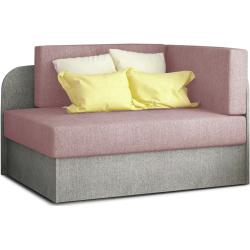 ROSA világos rózsaszín/világosszürke kis kanapéágy