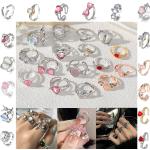 Női Szexi Cink Szürke Bizsu gyűrűk Esküvőre 