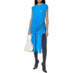 Aszimmetrikus Női Lezser Csíkos Sifon Kék Diesel Ujjatlan Sifon ruhák M-es 