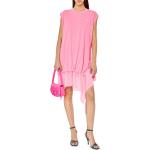Aszimmetrikus Női Lezser Sifon Rózsaszín Diesel Sifon ruhák Plusz méretes 